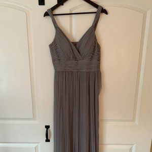 Donna Morgan Size 8 grey long formal dress / bridesmaid